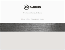 Tablet Screenshot of ferrus.pl